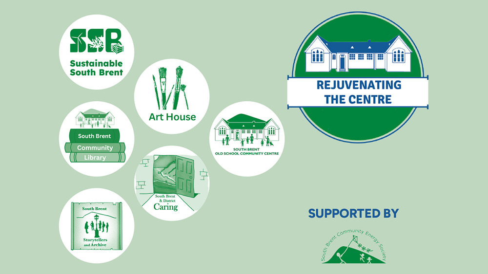Working together: SSB, South Brent Library, South Brent Archive, Art Houise, South Brent and District caring, The old School Community Centre